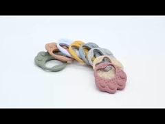 أظافر الدب الصديقة للبيئة ألعاب أسنان الأطفال السيليكونية لتهدئة الألوان الملتهبة