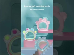 ذراع الدب المرنة البقرة السيليكون أسنان الطفل حجم اللعبة هو 8x9 سم للأطفال الرضع ووزن 35 غراما